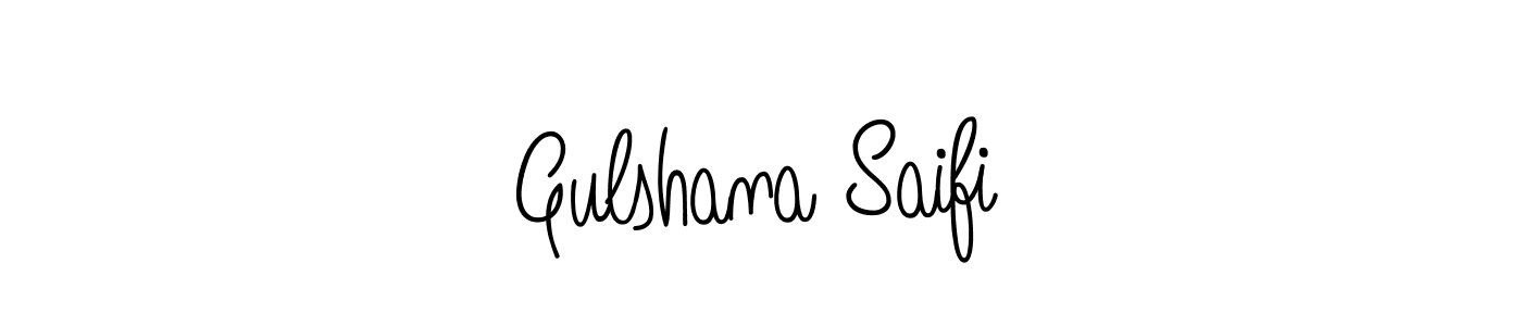 Design your own signature with our free online signature maker. With this signature software, you can create a handwritten (Angelique-Rose-font-FFP) signature for name Gulshana Saifi. Gulshana Saifi signature style 5 images and pictures png