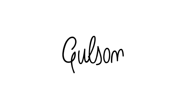 How to make Gulson name signature. Use Angelique-Rose-font-FFP style for creating short signs online. This is the latest handwritten sign. Gulson signature style 5 images and pictures png