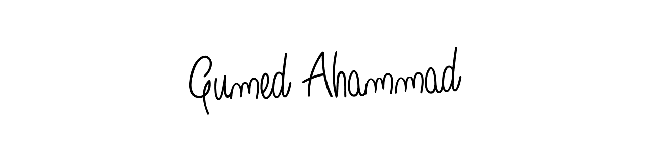 Also we have Gumed Ahammad name is the best signature style. Create professional handwritten signature collection using Angelique-Rose-font-FFP autograph style. Gumed Ahammad signature style 5 images and pictures png