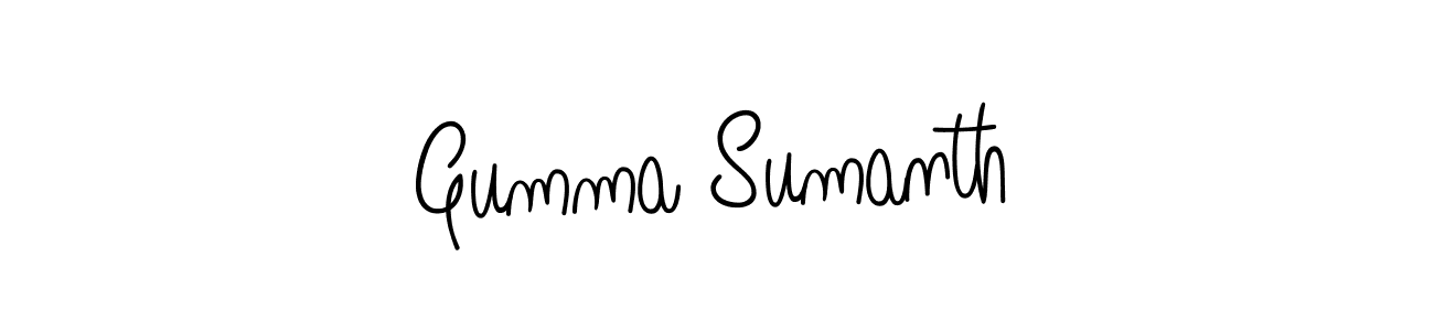 It looks lik you need a new signature style for name Gumma Sumanth. Design unique handwritten (Angelique-Rose-font-FFP) signature with our free signature maker in just a few clicks. Gumma Sumanth signature style 5 images and pictures png