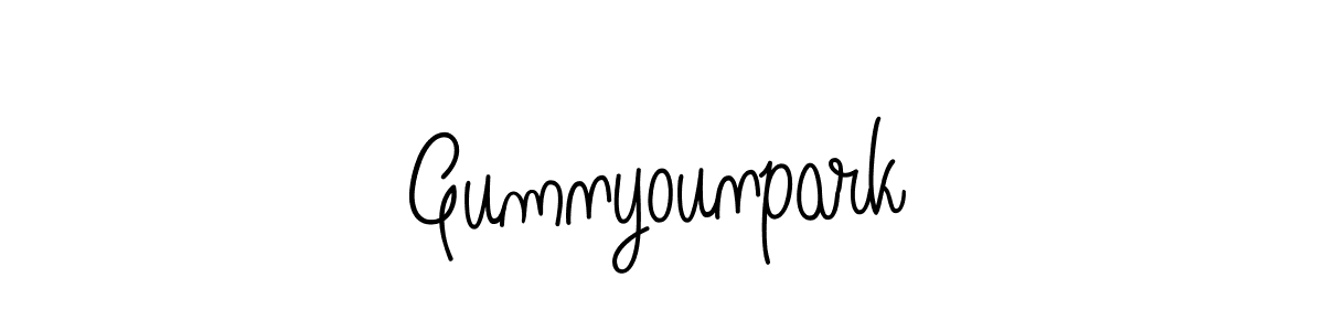 You should practise on your own different ways (Angelique-Rose-font-FFP) to write your name (Gumnyounpark) in signature. don't let someone else do it for you. Gumnyounpark signature style 5 images and pictures png