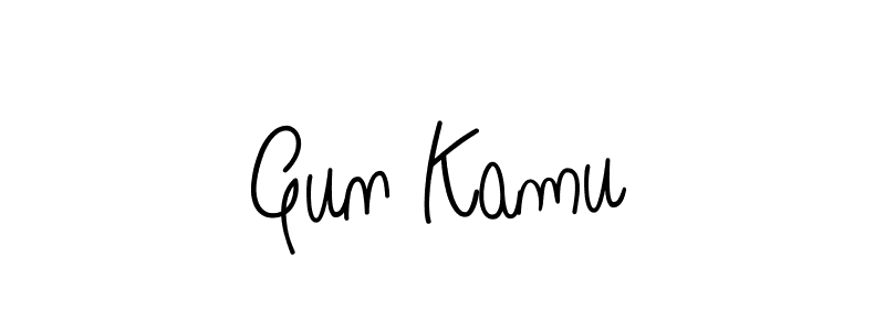Check out images of Autograph of Gun Kamu name. Actor Gun Kamu Signature Style. Angelique-Rose-font-FFP is a professional sign style online. Gun Kamu signature style 5 images and pictures png