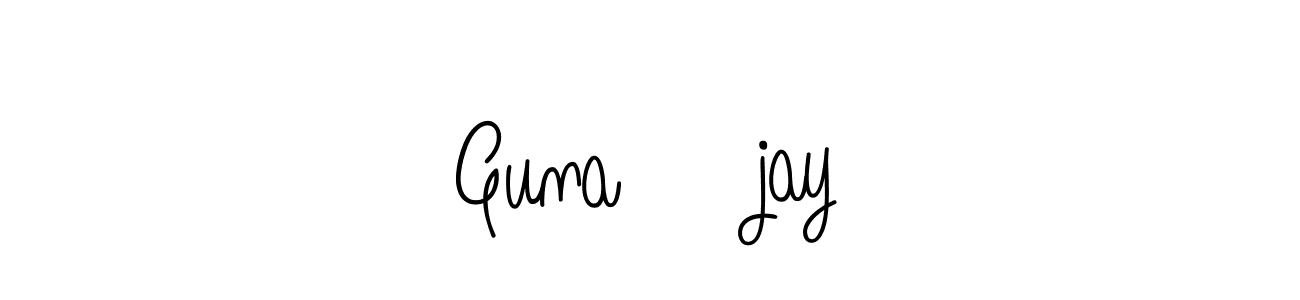 if you are searching for the best signature style for your name Guna❤️jay. so please give up your signature search. here we have designed multiple signature styles  using Angelique-Rose-font-FFP. Guna❤️jay signature style 5 images and pictures png