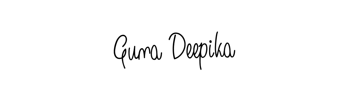 How to Draw Guna Deepika signature style? Angelique-Rose-font-FFP is a latest design signature styles for name Guna Deepika. Guna Deepika signature style 5 images and pictures png