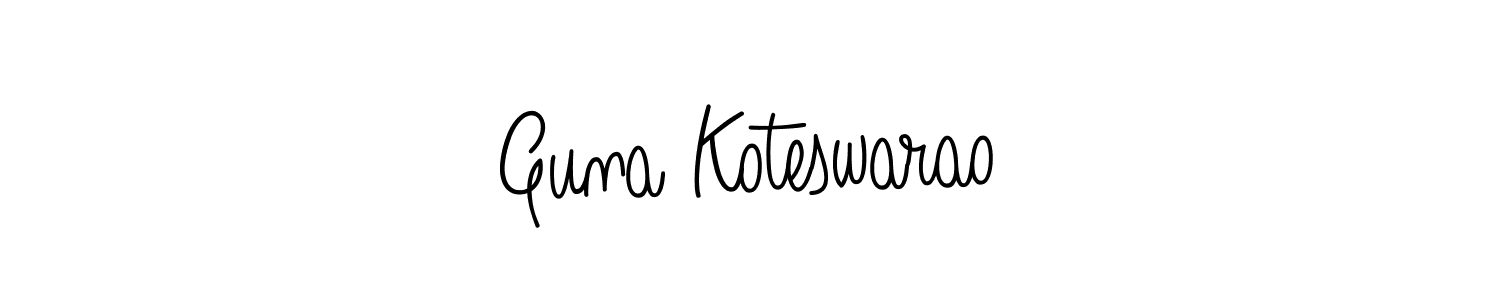 Guna Koteswarao stylish signature style. Best Handwritten Sign (Angelique-Rose-font-FFP) for my name. Handwritten Signature Collection Ideas for my name Guna Koteswarao. Guna Koteswarao signature style 5 images and pictures png