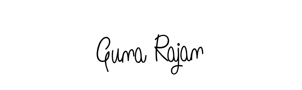 Guna Rajan stylish signature style. Best Handwritten Sign (Angelique-Rose-font-FFP) for my name. Handwritten Signature Collection Ideas for my name Guna Rajan. Guna Rajan signature style 5 images and pictures png