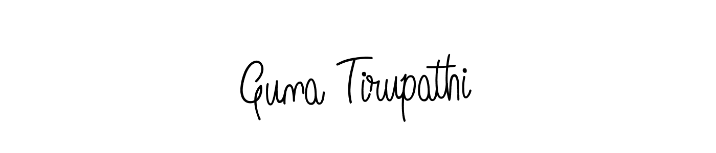 Design your own signature with our free online signature maker. With this signature software, you can create a handwritten (Angelique-Rose-font-FFP) signature for name Guna Tirupathi. Guna Tirupathi signature style 5 images and pictures png