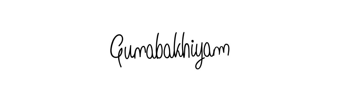 Gunabakhiyam stylish signature style. Best Handwritten Sign (Angelique-Rose-font-FFP) for my name. Handwritten Signature Collection Ideas for my name Gunabakhiyam. Gunabakhiyam signature style 5 images and pictures png