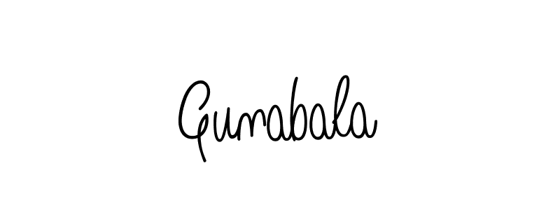 How to Draw Gunabala signature style? Angelique-Rose-font-FFP is a latest design signature styles for name Gunabala. Gunabala signature style 5 images and pictures png