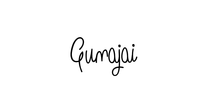 How to make Gunajai name signature. Use Angelique-Rose-font-FFP style for creating short signs online. This is the latest handwritten sign. Gunajai signature style 5 images and pictures png