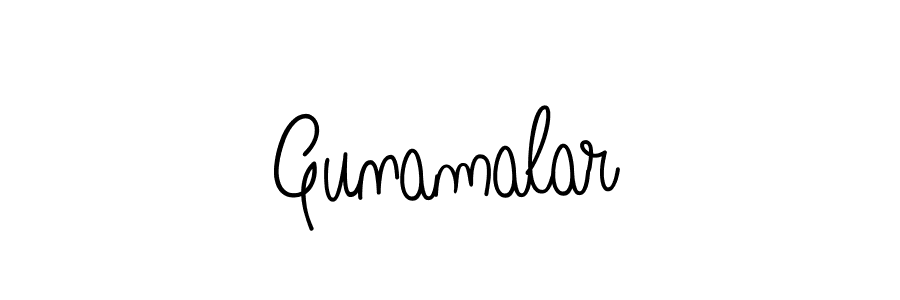Angelique-Rose-font-FFP is a professional signature style that is perfect for those who want to add a touch of class to their signature. It is also a great choice for those who want to make their signature more unique. Get Gunamalar name to fancy signature for free. Gunamalar signature style 5 images and pictures png