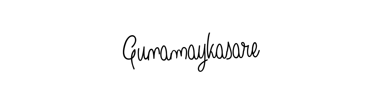 Gunamaykasare stylish signature style. Best Handwritten Sign (Angelique-Rose-font-FFP) for my name. Handwritten Signature Collection Ideas for my name Gunamaykasare. Gunamaykasare signature style 5 images and pictures png