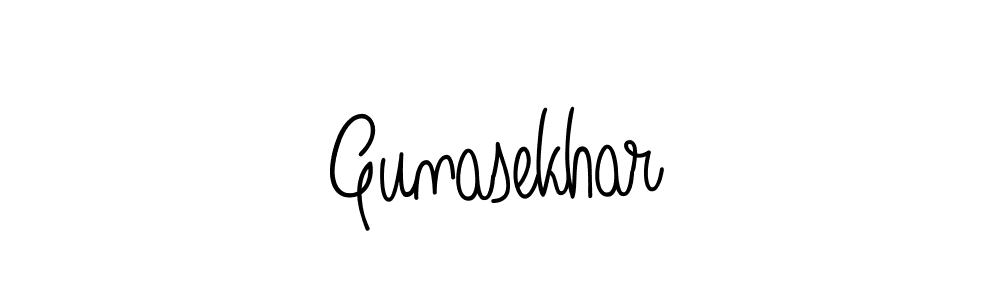 Design your own signature with our free online signature maker. With this signature software, you can create a handwritten (Angelique-Rose-font-FFP) signature for name Gunasekhar. Gunasekhar signature style 5 images and pictures png