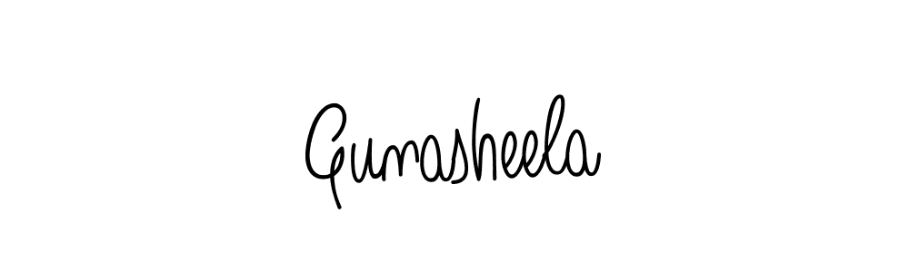 Design your own signature with our free online signature maker. With this signature software, you can create a handwritten (Angelique-Rose-font-FFP) signature for name Gunasheela. Gunasheela signature style 5 images and pictures png