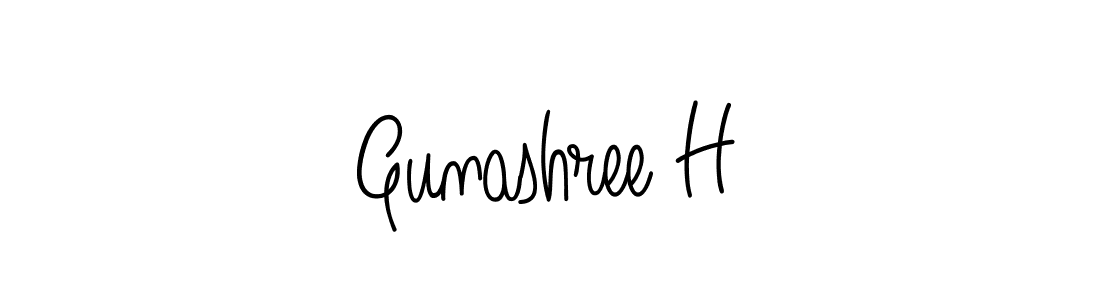 Make a beautiful signature design for name Gunashree H. Use this online signature maker to create a handwritten signature for free. Gunashree H signature style 5 images and pictures png