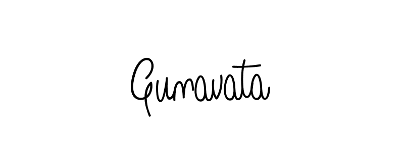 Create a beautiful signature design for name Gunavata. With this signature (Angelique-Rose-font-FFP) fonts, you can make a handwritten signature for free. Gunavata signature style 5 images and pictures png