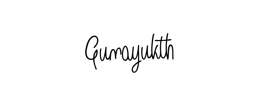 Make a beautiful signature design for name Gunayukth. With this signature (Angelique-Rose-font-FFP) style, you can create a handwritten signature for free. Gunayukth signature style 5 images and pictures png