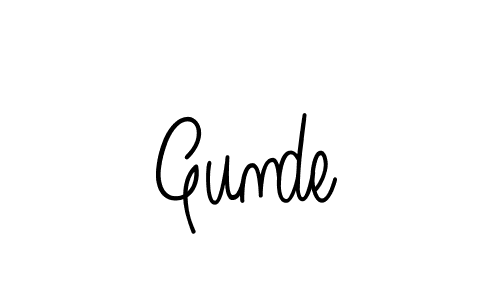 if you are searching for the best signature style for your name Gunde. so please give up your signature search. here we have designed multiple signature styles  using Angelique-Rose-font-FFP. Gunde signature style 5 images and pictures png