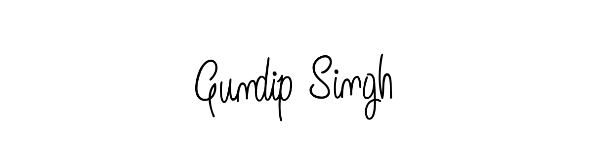 Gundip Singh stylish signature style. Best Handwritten Sign (Angelique-Rose-font-FFP) for my name. Handwritten Signature Collection Ideas for my name Gundip Singh. Gundip Singh signature style 5 images and pictures png