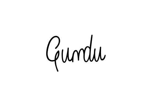 Design your own signature with our free online signature maker. With this signature software, you can create a handwritten (Angelique-Rose-font-FFP) signature for name Gundu. Gundu signature style 5 images and pictures png