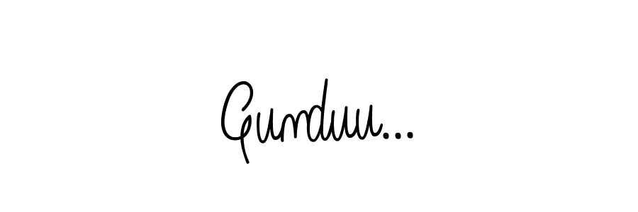 Design your own signature with our free online signature maker. With this signature software, you can create a handwritten (Angelique-Rose-font-FFP) signature for name Gunduu.... Gunduu... signature style 5 images and pictures png