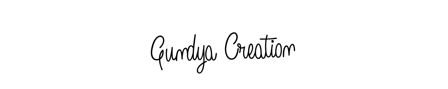 Gundya Creation stylish signature style. Best Handwritten Sign (Angelique-Rose-font-FFP) for my name. Handwritten Signature Collection Ideas for my name Gundya Creation. Gundya Creation signature style 5 images and pictures png