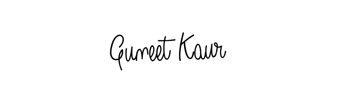 Guneet Kaur stylish signature style. Best Handwritten Sign (Angelique-Rose-font-FFP) for my name. Handwritten Signature Collection Ideas for my name Guneet Kaur. Guneet Kaur signature style 5 images and pictures png