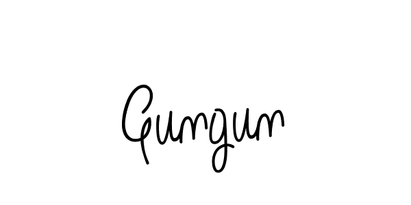 Design your own signature with our free online signature maker. With this signature software, you can create a handwritten (Angelique-Rose-font-FFP) signature for name Gungun. Gungun signature style 5 images and pictures png