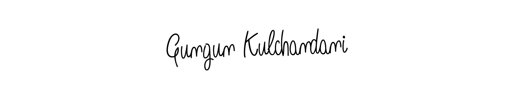 Make a beautiful signature design for name Gungun Kulchandani. With this signature (Angelique-Rose-font-FFP) style, you can create a handwritten signature for free. Gungun Kulchandani signature style 5 images and pictures png