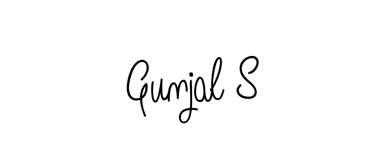 Also You can easily find your signature by using the search form. We will create Gunjal S name handwritten signature images for you free of cost using Angelique-Rose-font-FFP sign style. Gunjal S signature style 5 images and pictures png