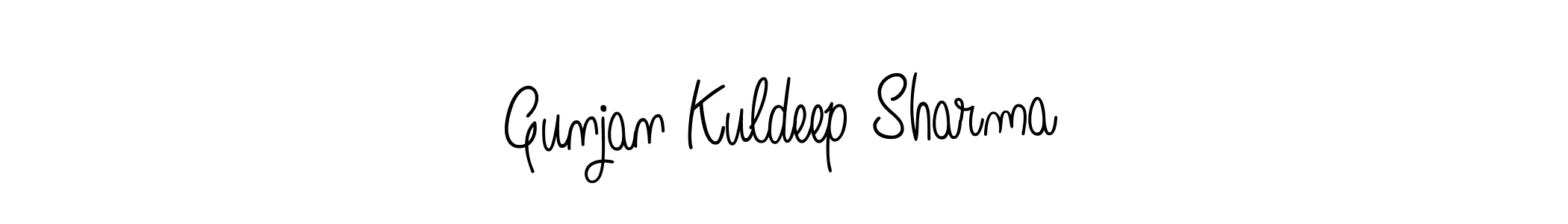 Use a signature maker to create a handwritten signature online. With this signature software, you can design (Angelique-Rose-font-FFP) your own signature for name Gunjan Kuldeep Sharma. Gunjan Kuldeep Sharma signature style 5 images and pictures png