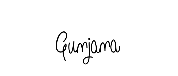 Create a beautiful signature design for name Gunjana. With this signature (Angelique-Rose-font-FFP) fonts, you can make a handwritten signature for free. Gunjana signature style 5 images and pictures png