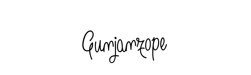 Create a beautiful signature design for name Gunjanzope. With this signature (Angelique-Rose-font-FFP) fonts, you can make a handwritten signature for free. Gunjanzope signature style 5 images and pictures png