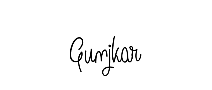 Make a beautiful signature design for name Gunjkar. With this signature (Angelique-Rose-font-FFP) style, you can create a handwritten signature for free. Gunjkar signature style 5 images and pictures png