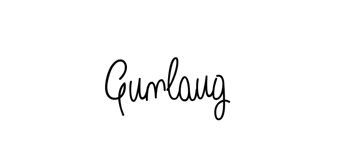 Make a beautiful signature design for name Gunlaug. With this signature (Angelique-Rose-font-FFP) style, you can create a handwritten signature for free. Gunlaug signature style 5 images and pictures png