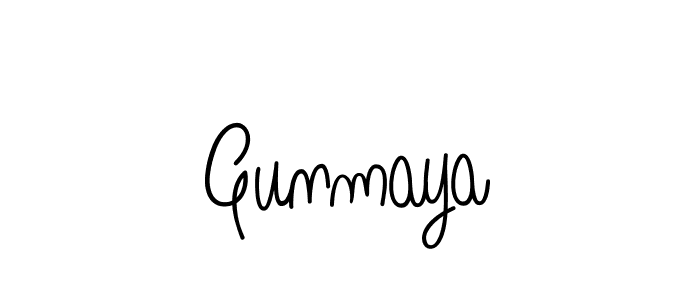 if you are searching for the best signature style for your name Gunmaya. so please give up your signature search. here we have designed multiple signature styles  using Angelique-Rose-font-FFP. Gunmaya signature style 5 images and pictures png