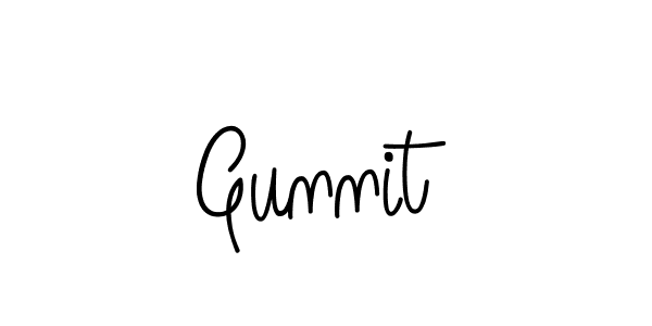 How to make Gunnit name signature. Use Angelique-Rose-font-FFP style for creating short signs online. This is the latest handwritten sign. Gunnit signature style 5 images and pictures png