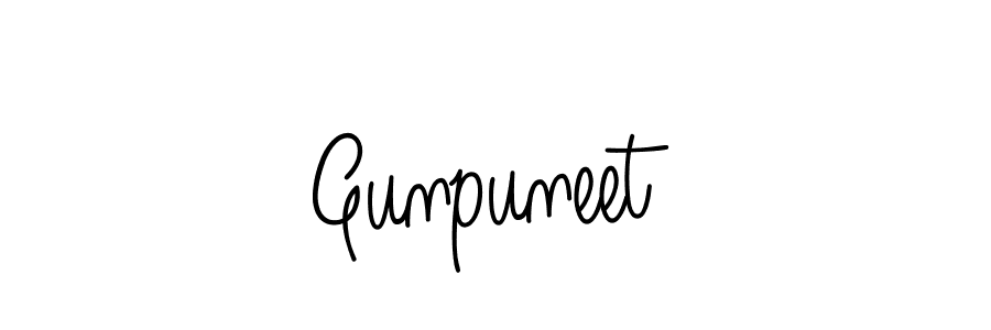 Create a beautiful signature design for name Gunpuneet. With this signature (Angelique-Rose-font-FFP) fonts, you can make a handwritten signature for free. Gunpuneet signature style 5 images and pictures png