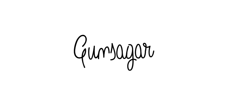 How to Draw Gunsagar signature style? Angelique-Rose-font-FFP is a latest design signature styles for name Gunsagar. Gunsagar signature style 5 images and pictures png