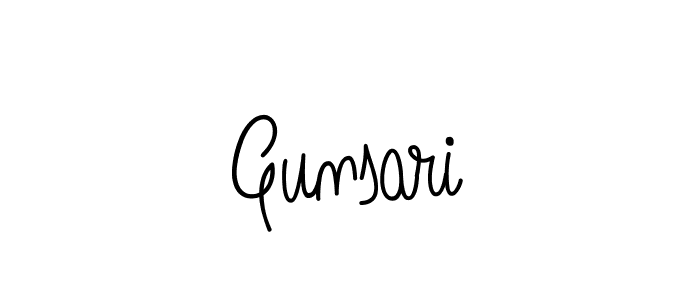 How to make Gunsari signature? Angelique-Rose-font-FFP is a professional autograph style. Create handwritten signature for Gunsari name. Gunsari signature style 5 images and pictures png