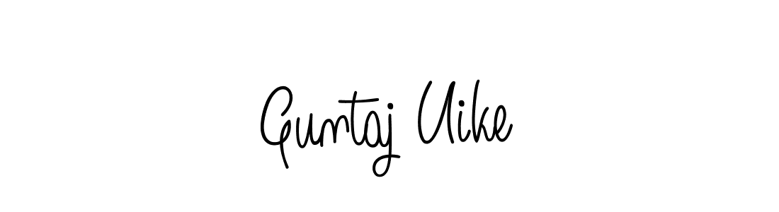 How to Draw Guntaj Uike signature style? Angelique-Rose-font-FFP is a latest design signature styles for name Guntaj Uike. Guntaj Uike signature style 5 images and pictures png