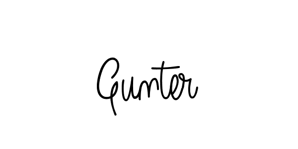 Make a beautiful signature design for name Gunter. With this signature (Angelique-Rose-font-FFP) style, you can create a handwritten signature for free. Gunter signature style 5 images and pictures png
