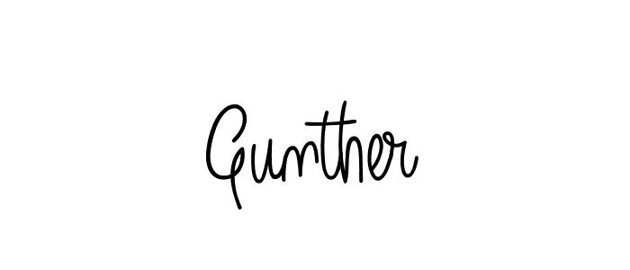 Design your own signature with our free online signature maker. With this signature software, you can create a handwritten (Angelique-Rose-font-FFP) signature for name Gunther. Gunther signature style 5 images and pictures png