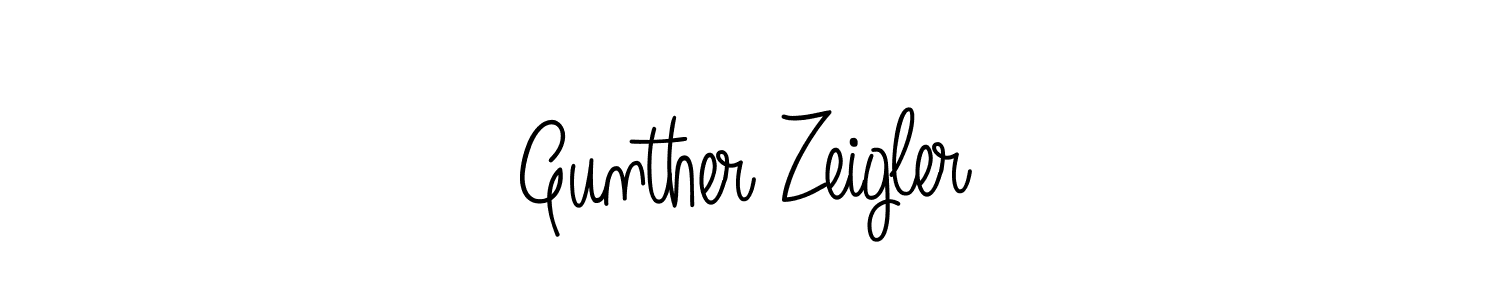 You should practise on your own different ways (Angelique-Rose-font-FFP) to write your name (Gunther Zeigler) in signature. don't let someone else do it for you. Gunther Zeigler signature style 5 images and pictures png