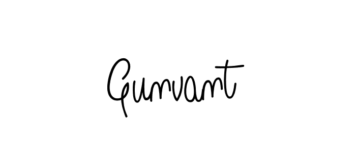 Make a beautiful signature design for name Gunvant. Use this online signature maker to create a handwritten signature for free. Gunvant signature style 5 images and pictures png