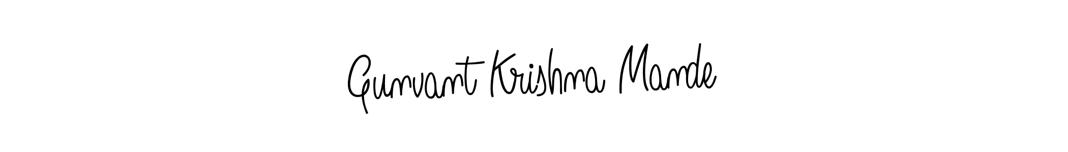 Also we have Gunvant Krishna Mande name is the best signature style. Create professional handwritten signature collection using Angelique-Rose-font-FFP autograph style. Gunvant Krishna Mande signature style 5 images and pictures png