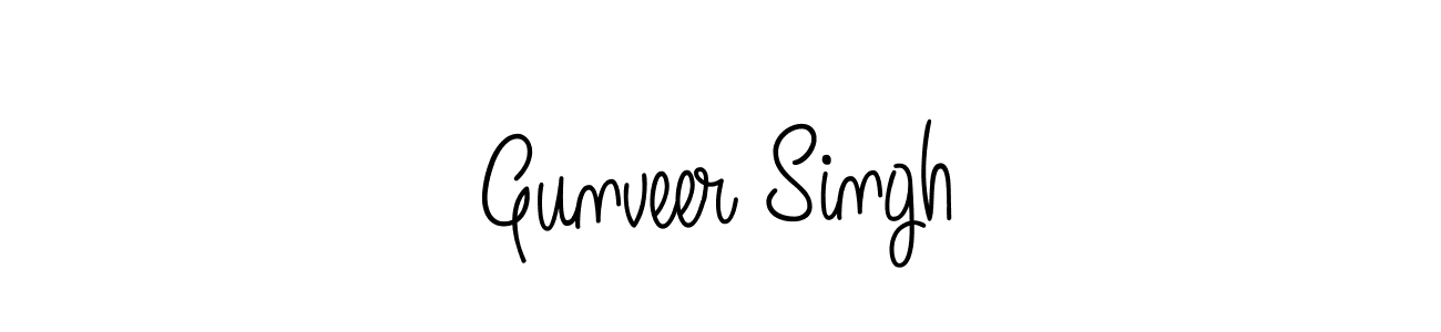 Use a signature maker to create a handwritten signature online. With this signature software, you can design (Angelique-Rose-font-FFP) your own signature for name Gunveer Singh. Gunveer Singh signature style 5 images and pictures png