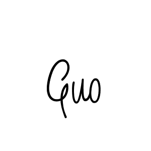 Design your own signature with our free online signature maker. With this signature software, you can create a handwritten (Angelique-Rose-font-FFP) signature for name Guo. Guo signature style 5 images and pictures png