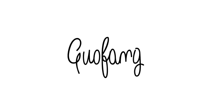 Make a beautiful signature design for name Guofang. With this signature (Angelique-Rose-font-FFP) style, you can create a handwritten signature for free. Guofang signature style 5 images and pictures png