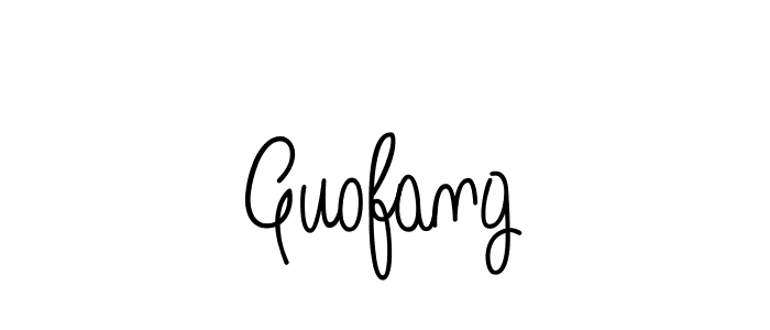 Make a beautiful signature design for name Guofang. With this signature (Angelique-Rose-font-FFP) style, you can create a handwritten signature for free. Guofang signature style 5 images and pictures png